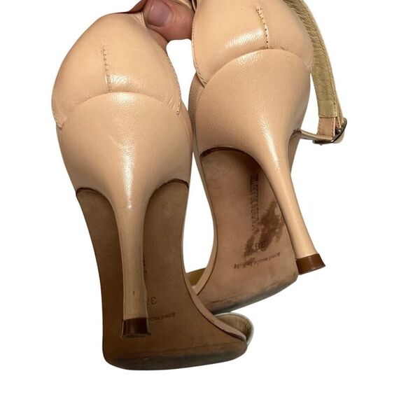 Manolo Blahnik Chaos Bicolor Leather Heels Sz. 38.5 (US 8.5) - Picture 7 of 10